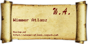 Wimmer Atlasz névjegykártya